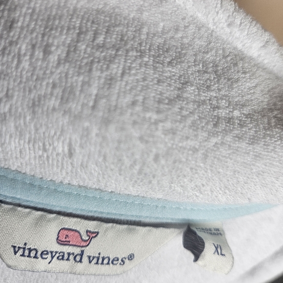 Vineyard Vines White and Pink Long Sleeve Polo Top - Picture 8 of 8